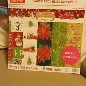 Craft Smart- SAY FREEZE Cardstock Paper Pad - 12"x12" 48 sheets